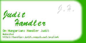 judit handler business card